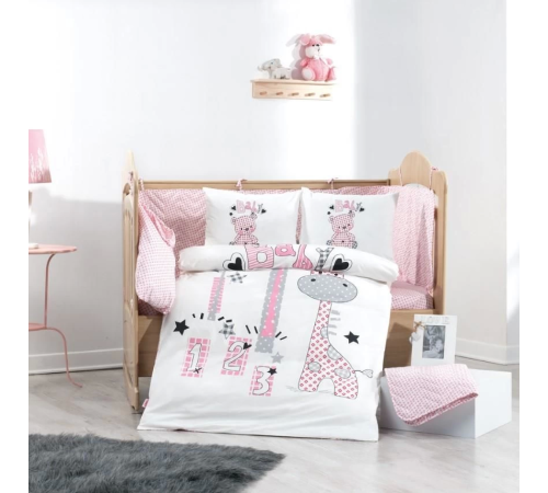 Hobby Buddy Pembe Poplin Bebek Nevresim Takımı Hobby Buddy Pembe Poplin Bebek Nevresim Takımı