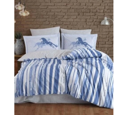 Hobby Çift Kişilik Poplin Nevresim Cascade Lacivert Hobby Çift Kişilik Poplin Nevresim Cascade Lacivert