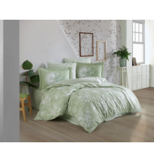 Hobby Çift Kişilik Poplin Nevresim Flora Yeşil