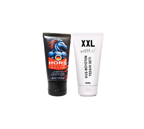 Hors Active Erkek Özel Zaman ile Katılık Kremi 50 ml + Kuşbüyüten XXLcream 50 ml Erkeklere Boyut Şekillendirici Krem Hors Active Erkek Özel Zaman ile Katılık Kremi 50 ml + Kuşbüyüten XXLcream 50 ml Erkeklere Boyut Şekillendirici Krem