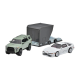 Hot Wheels Premium Team Transport 18 Toyota 4Runner -  Toyota Supra w/Open Trailer HRV37