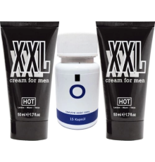 Hotxxl 2 Adet Erkeğe Özel 50 ml Şekillendirici Krem + Yanında O Caps Booster Erkeklere Canlandırıcı 15LI Kaps