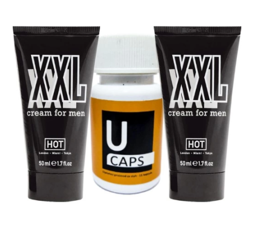 Hotxxl 2 Adet Erkeğe Özel 50 ml Şekillendirici Krem + Yanında Ucaps Erkeklere Aktivasyon Hareketleyici 15LI Kaps Hotxxl 2 Adet Erkeğe Özel 50 ml Şekillendirici Krem + Yanında Ucaps Erkeklere Aktivasyon Hareketleyici 15LI Kaps