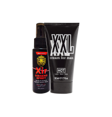HotXXL 50 ml Cream Men Hardener Delayer Enlarger Krem + Etkili Sertleştiricili Erkeklere Özel 60 ml Sprey Bkn1EK359