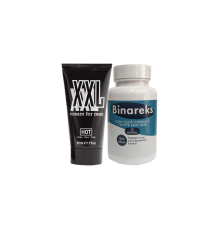 Hotxxl 50 ml Erkeğe Özel Uzun Kalın Boyutlandırıcı Krem + Yanında 1 Kutu Erkeğe 30lu Binareks Pırostat Caps