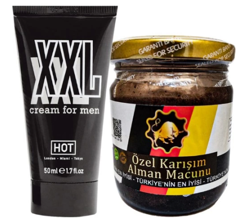 Hotxxl 50 ml Erkeklere Özel Krem + Yanında 1 Adet Erkeğe Özel Macun Hotxxl 50 ml Erkeklere Özel Krem + Yanında 1 Adet Erkeğe Özel Macun