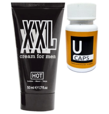 Hotxxl Erkeğe Özel 50 ml Şekillendirici Krem + Yanında Ucaps Booster Erkeklere Canlandırıcı 15LI Kaps PRBG321