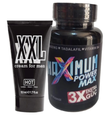 Hotxxl Erkeğe Özel Boy Çap 50 ml Krem + Yanında 1 Adet 3x Black Box Maximum 30'lu