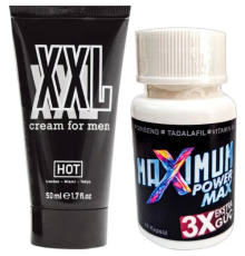 Hotxxl Erkeğe Özel Boy Çap 50 ml Krem + Yanında 1 Adet 3x White Box Maximum 30'lu