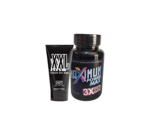 Hotxxl Erkeğe Özel Boy Çap Boyutlandırıcı 50 ml Krem + Yanında 1 Adet 3x Black Box Maximum 30 lu Hareketlendirici Hotxxl Erkeğe Özel Boy Çap Boyutlandırıcı 50 ml Krem + Yanında 1 Adet 3x Black Box Maximum 30 lu Hareketlendirici