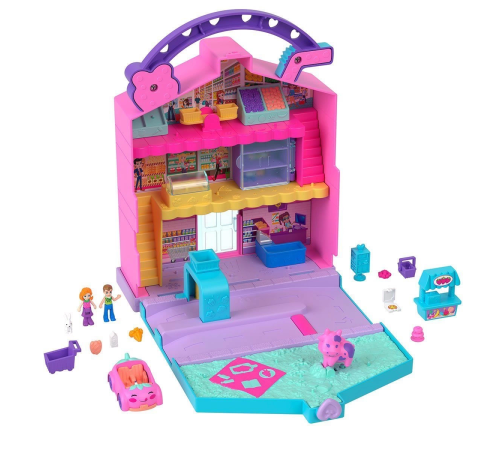 HRD45 Polly Pocket Eğlenceli Market Oyun Seti HRD45 Polly Pocket Eğlenceli Market Oyun Seti