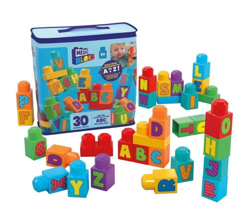 HRR60 Mega Bloks Alfabeli Blok Çantası 30 parça +1 yaş