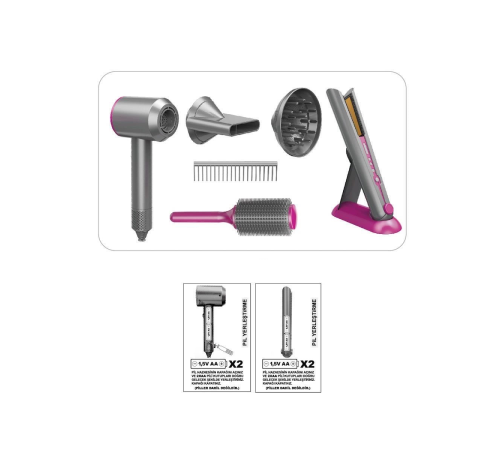 HUA-1019 Sesli ve Işıklı 2IN1 Lüks Saç Şekillendirici Set -Vardem Oyuncak HUA-1019 Sesli ve Işıklı 2IN1 Lüks Saç Şekillendirici Set -Vardem Oyuncak