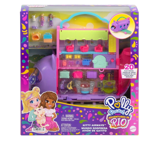 HWP19 Polly Pocket Adventures in Rio Uçak Oyun Seti