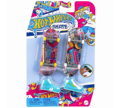 HXL17 Hot Wheels Skate Retro Temalı İkili Parmak Kaykay ve Ayakkabı Paketi HXL17 Hot Wheels Skate Retro Temalı İkili Parmak Kaykay ve Ayakkabı Paketi