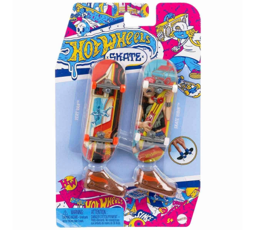 HXL17 Hot Wheels Skate Retro Temalı İkili Parmak Kaykay ve Ayakkabı Paketi HXL17 Hot Wheels Skate Retro Temalı İkili Parmak Kaykay ve Ayakkabı Paketi