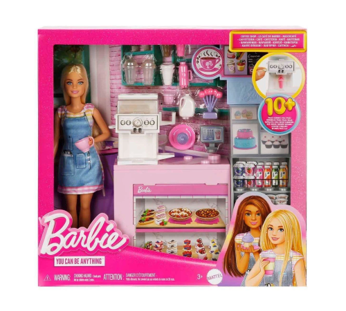 HXN94 Barbie Kahve Dükkanı Oyun Seti