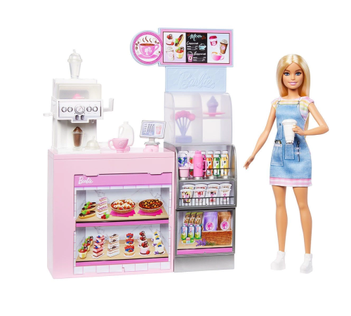 HXN94 Barbie Kahve Dükkanı Oyun Seti