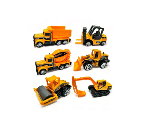 Metal İnşaat Araç Seti 6 Parça Beton Mikseri Kepçe Forklift Yol Düzleyici Kamyon Metal İnşaat Araç Seti 6 Parça Beton Mikseri Kepçe Forklift Yol Düzleyici Kamyon