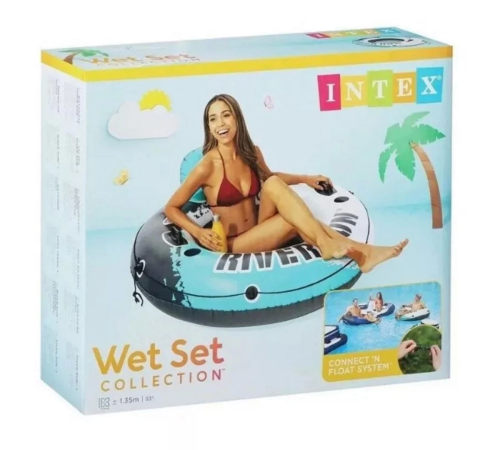 Intex River Run Fileli Koltuk Simit Turkuaz 135 cm - IX-56825 Intex River Run Fileli Koltuk Simit Turkuaz 135 cm - IX-56825