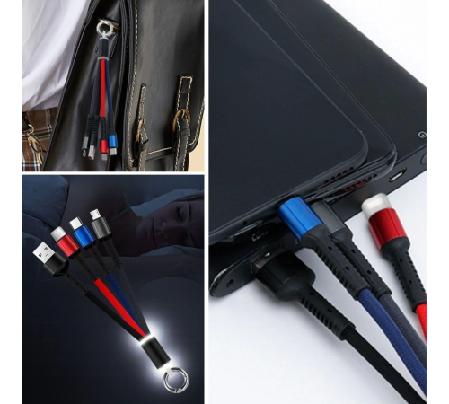Işıklı Anahtarlık Model 3 in 1 USB Çıkışlı MİKRO,TYPE-C ve İphone Uyumlu Şarj Kablosu Işıklı Anahtarlık Model 3 in 1 USB Çıkışlı MİKRO,TYPE-C ve İphone Uyumlu Şarj Kablosu