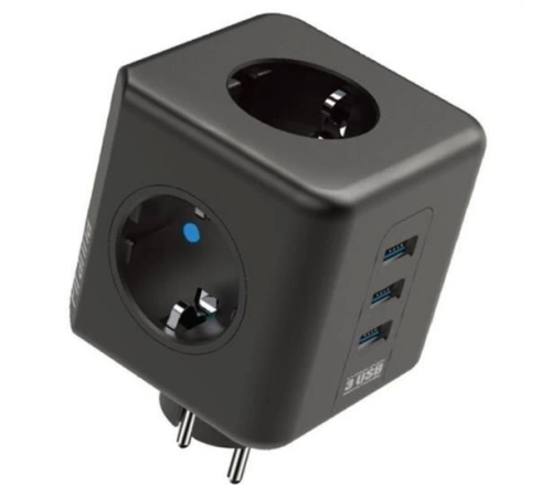Isıya Dayanıklı Termal Akım Korumalı ve Çocuk Korumalı 3 Priz Girişli 3 USB Girişli Küp Priz Isıya Dayanıklı Termal Akım Korumalı ve Çocuk Korumalı 3 Priz Girişli 3 USB Girişli Küp Priz