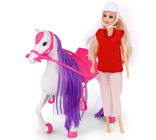 Jasmine Atlı Bebek Beyaz-Pembe