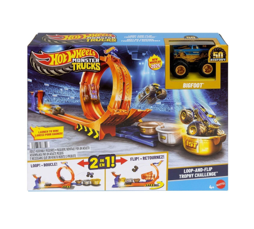 JBX64 Hot Wheels Monster Trucks Döngü ve Takla Bigfoot Oyun Parkuru