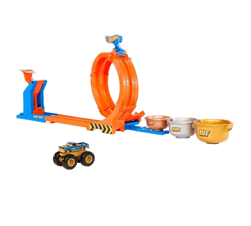 JBX64 Hot Wheels Monster Trucks Döngü ve Takla Bigfoot Oyun Parkuru