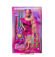 JDC85 Barbie Upuzun Muhteşem Saçlı Bebekler Pembe Saçlı Bebek