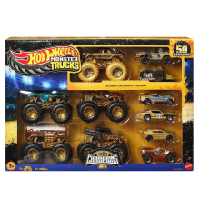 JDW07 Hot Wheels Monster Trucks Bigfoot Trophy Şampiyonları Araba ve Kamyon Çokl