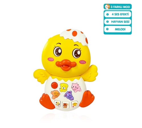 JLG-855-144A IŞIKLI VE MÜZİKLİ ÖRDEK BEBEK -VRD