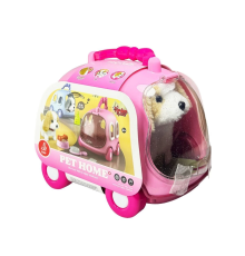 JND-6802 Taşıma Araba Çantalı Hareketli Pilli Köpek Set -Vardem Oyuncak
