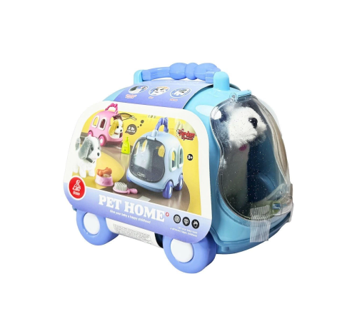 JND-6802 Taşıma Araba Çantalı Hareketli Pilli Köpek Set -Vardem Oyuncak