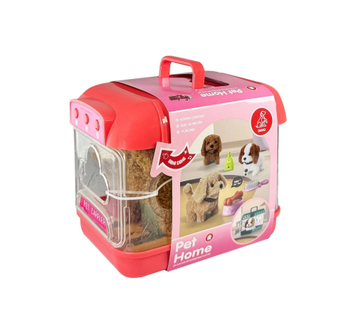 JND-6806 Hareketli Köpek ve Işıklı Sesli Şeffaf Kafes Seti -Vardem Oyuncak JND-6806 Hareketli Köpek ve Işıklı Sesli Şeffaf Kafes Seti -Vardem Oyuncak