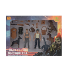 Kadın Erkek Figürlü 3 Dinozorlu ve Aksesuarlı Oyun Seti