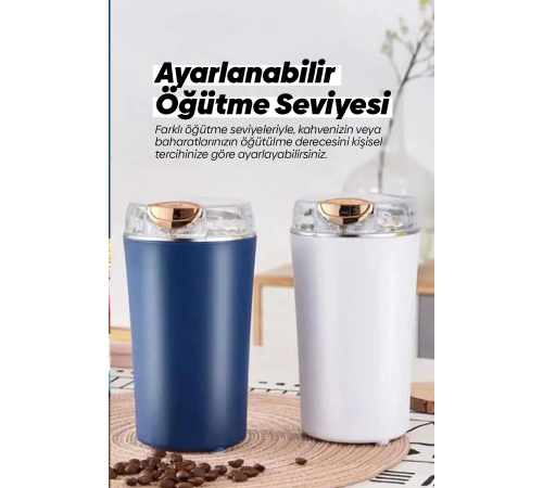 Kahve ve Baharat Öğütücü Paslanmaz Çelik Elektrikli Öğütücü
