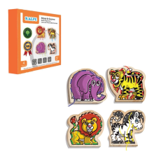 KAL-1019-1020 Chiva, Ahşap İp Geçirme- Safari Hayvanlar