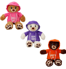 Kapşonlu Peluş Ayı 30 cm. 1 Adet Fiyatıdır