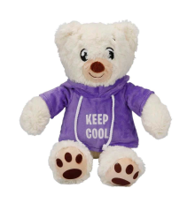 Kapşonlu Peluş Ayı 30 cm.