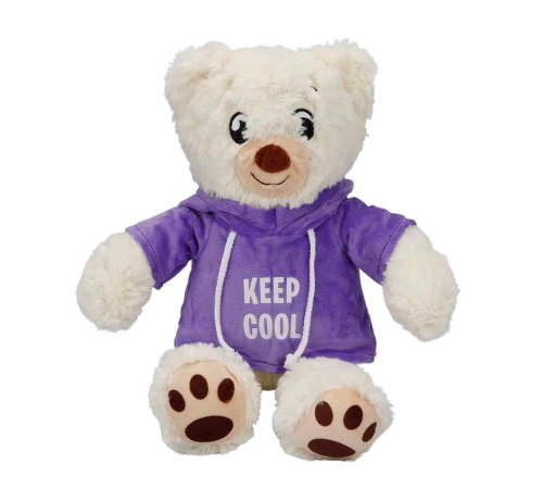 Kapşonlu Peluş Ayı 30 cm.