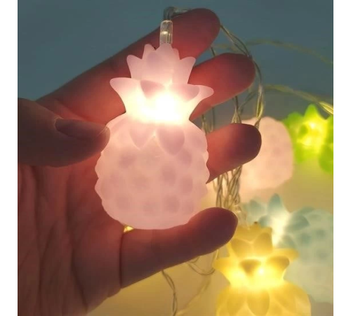 Karışık Renk Dekoratif Ananas Dolama 10’lu Şerit Led Işık Zinciri Karışık Renk Dekoratif Ananas Dolama 10’lu Şerit Led Işık Zinciri