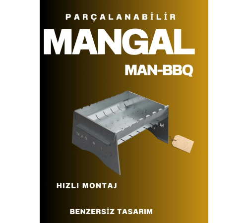 Katlanabilir Mangal - Portatif Katlanabilir Kamp ve Piknik Mangalı 1 MM Kalınlık (336336)