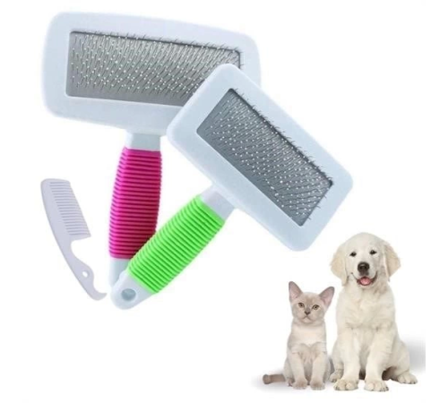 Kedi Köpek Telli Küçük Boy Tüy Bakım Seti Evcil Hayvan Tarama Fırçası