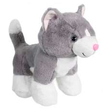 Kedi Peluş Gri 36 cm