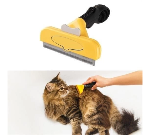 Kedi ve Köpekler İçin Kısa Tüylü Köpek Tarağı Tüy Toplayıcı Tarak Large