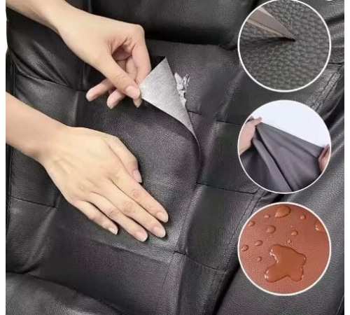 Kendinden Yapışkanlı Deri Döşeme Deri Tamir Kiti  Siyah 100x50