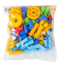 King Kids Tekerlekli Boru Lego 72 Parça