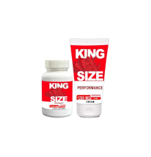 King Size 1200 mg Erkek Sertliğine ve Kuvvetine Eksiksiz Deneyim Veren 30 Lu ve 50 ml Krem Bir Arada