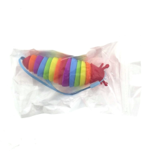 Kıvrılabilen Renkli Plastik Salyangoz Anahtarlık Kırmızı
